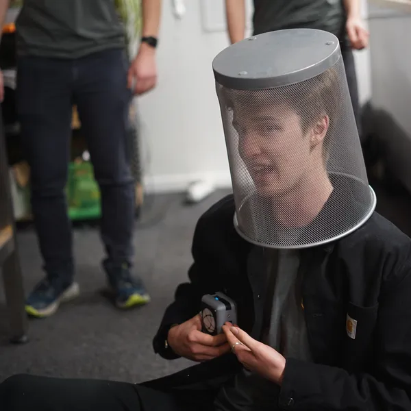 Jude demoing the personal device